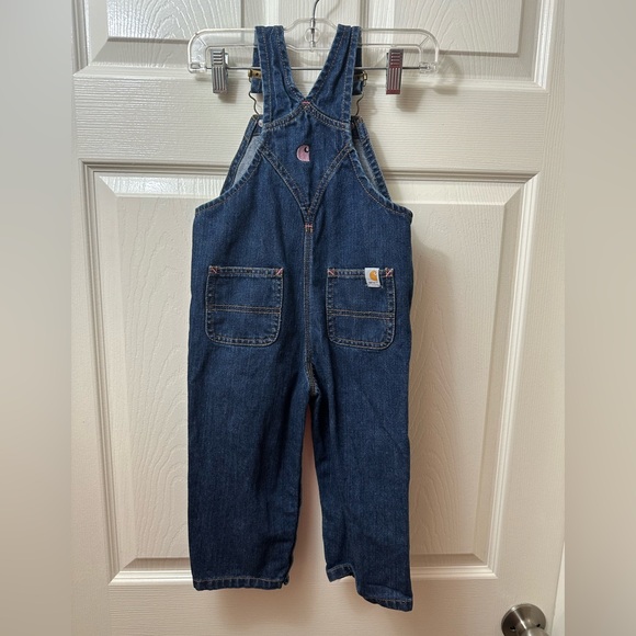 Carhart Girls 24 Months Denim Overalls - Picture 2 of 3